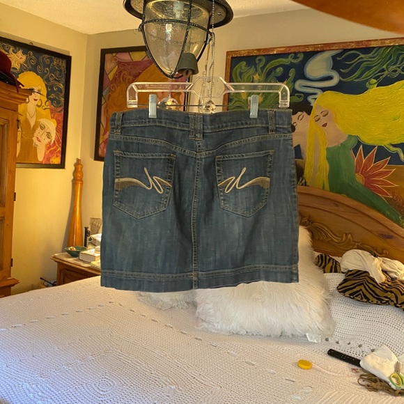 Daisy Fuentes jeans mini skirt 6 💓 - Picture 4 of 5